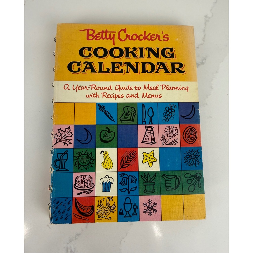 Betty Crocker Cooking Calendar 1962 First Edition Vintage Spiral Cookbook MCM